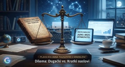 Učimo živjeti s Umjetnom Inteligencijom - Što je bolje, dugački ili kratki naslovi?